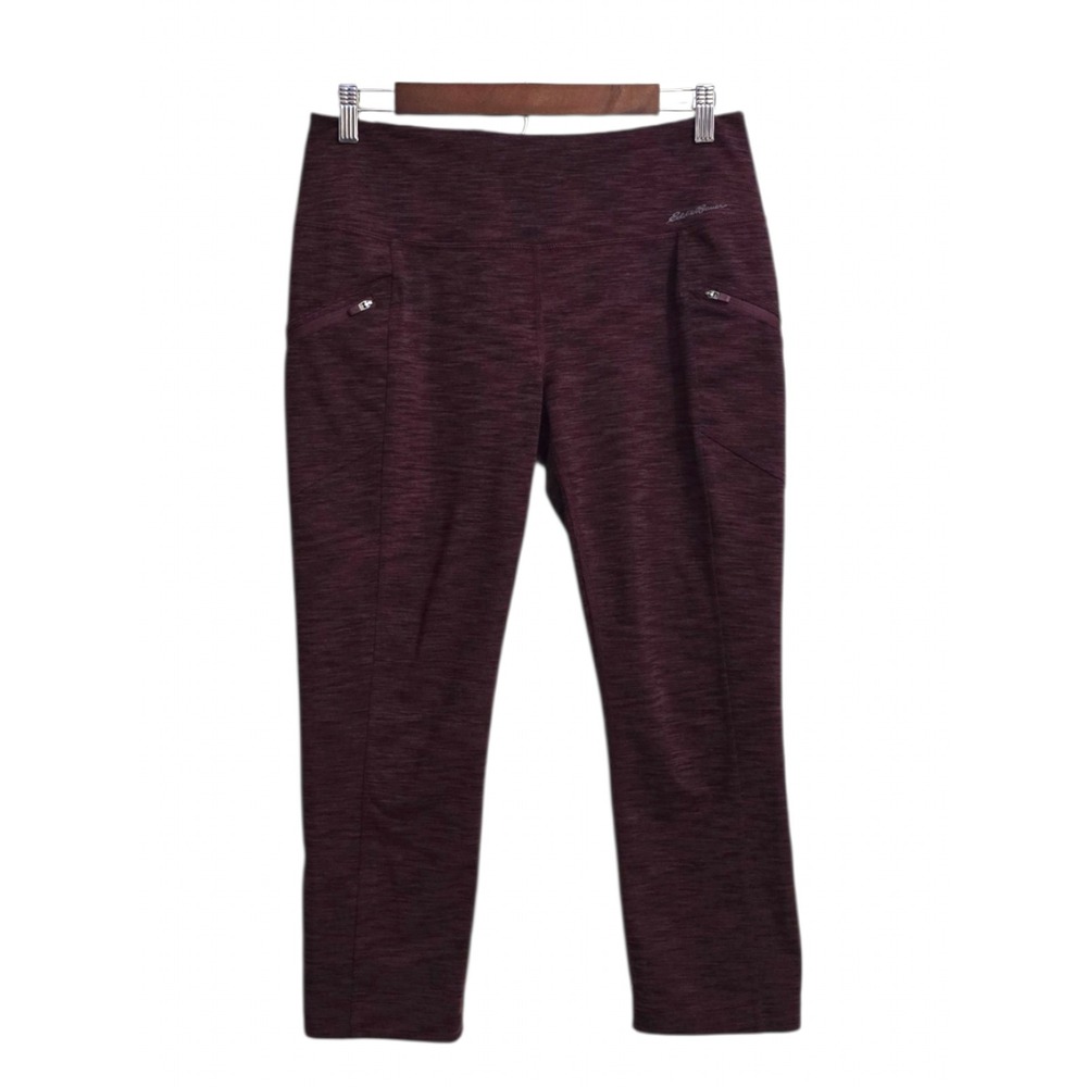 Eddie Bauer Trail Tight Capri Leggings In Burgundy Sz M